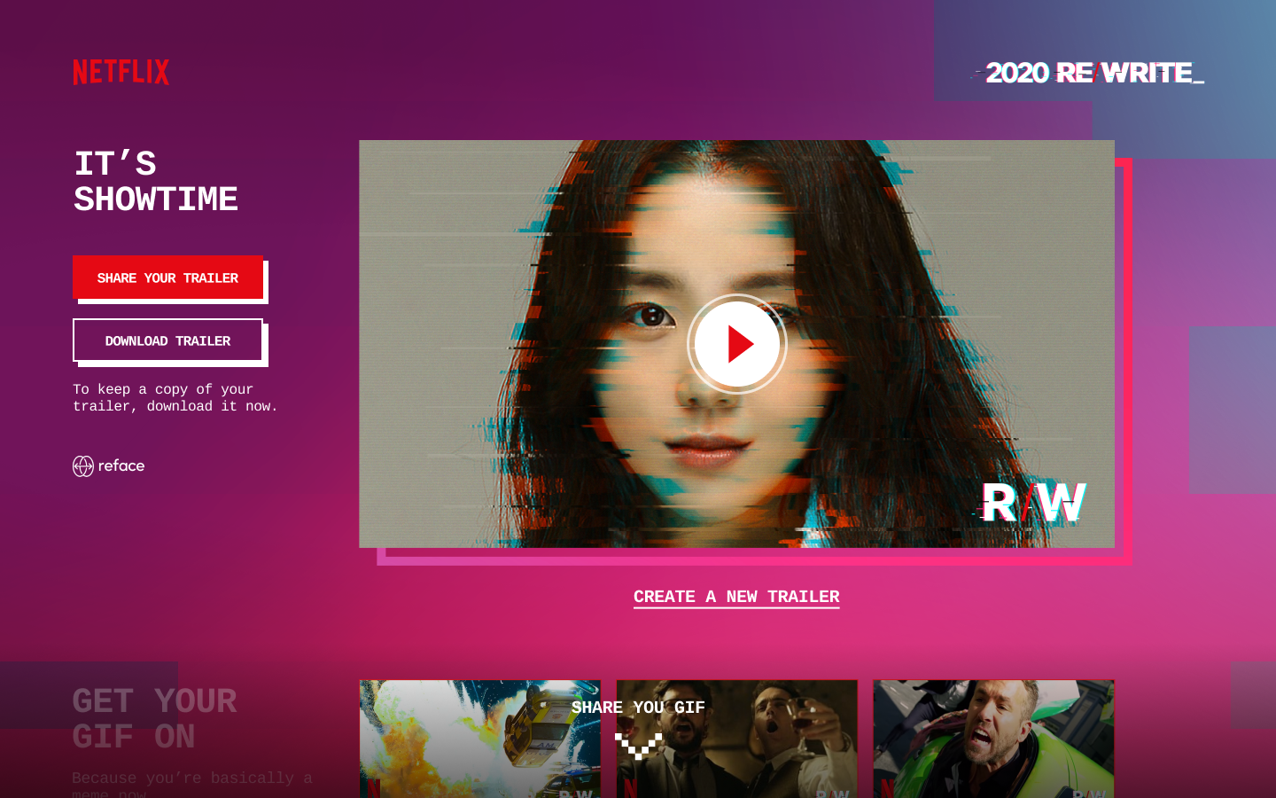 2020 Re/Write for Netflix. Campaign image.