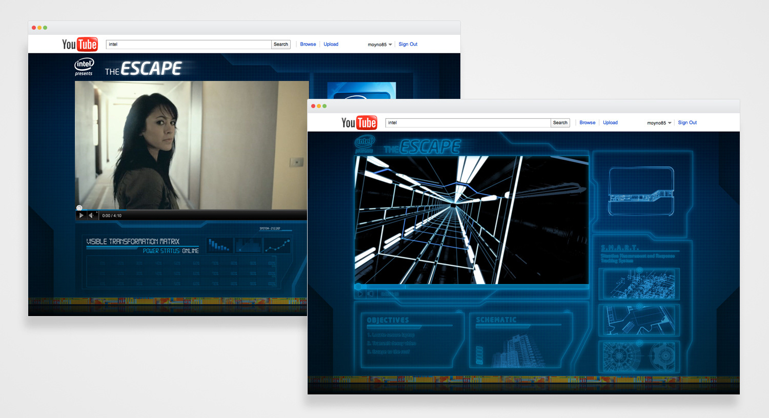 The Escape for Intel. Campaign image.