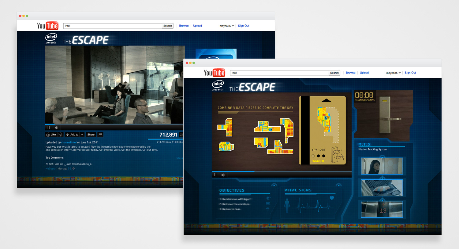 The Escape for Intel. Campaign image.